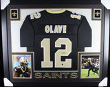 CHRIS OLAVE (Saints black SKYLINE) Signed Autographed Framed Jersey Beckett