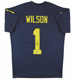 Michigan Roman Wilson Authentic Signed Navy Pro Style Jersey BAS Witnessed