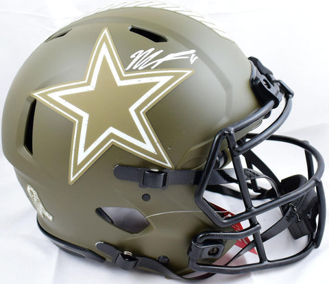 Micah Parsons Signed Cowboys F/S Salute to Service Speed Auth. Helmet- Fanatics