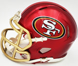 JI'AYIR BROWN AUTOGRAPHED 49ERS FLASH RED SPEED MINI HELMET BECKETT 232604