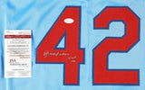 Bruce Sutter Signed St. Louis Cardinals Powder Blue Throwback Jersey (JSA COA)