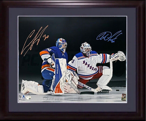 Igor Shesterkin Ilya Sorokin Signed 16x20 Framed Photo Rangers Auto Fanatics Coa