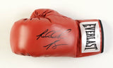 Riddick Bowe Signed Everlast Red Boxing Glove (JSA COA) Boxing Record 43-1-1