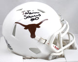 Ja'Tavion Sanders Signed Texas Longhorns Speed Mini Helmet - Beckett W Hologram