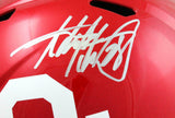 Adrian Peterson Autographed Oklahoma Sooners F/S Riddell Speed Helmet-BAW Holo