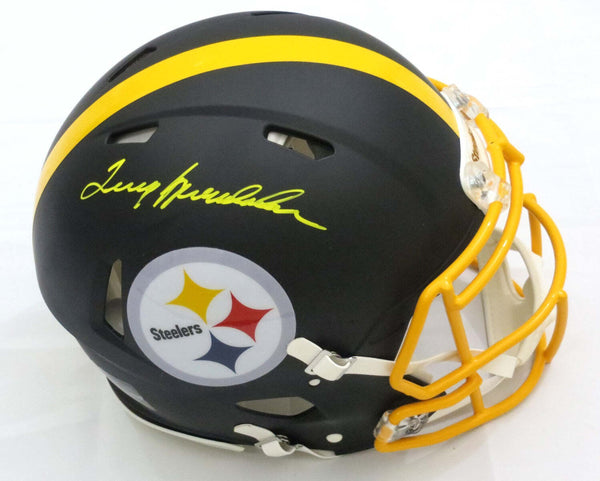 Terry Bradshaw Signed Steelers Matte Flat Black Speed Authentic Helmet Beckett