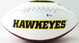 Aj Epenesa Autographed Iowa Hawkeyes Logo Football - Beckett W Auth *Black