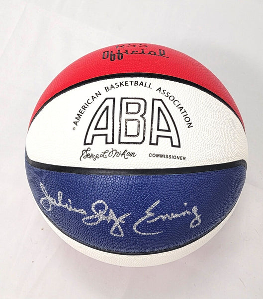 Julius Dr. J Erving Signed NY Nets Virginia Squires ABA Official Basketball BAS