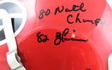 Herschel Walker Autographed Georgia F/S Authentic Stats Helmet-Beckett W