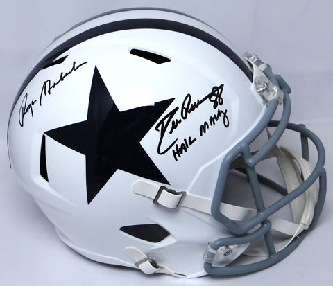 * Drew Pearson Roger Staubach Signed Cowboys F/S 60-63 Speed Helmet-Beckett W