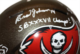 Tampa Bay Buccaneers Super Bowl XXXVII Authentic Speed Helmet BAS 34900