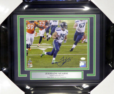 JERMAINE KEARSE AUTOGRAPHED SIGNED FRAMED 8X10 PHOTO SEAHAWKS SB MCS HOLO 107803