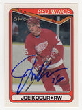 Joe Kocur Signed Detroit Red Wings 1990-91 O-Pee-Chee Card #550 - (SCHWARTZ COA)