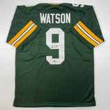 Autographed/Signed Christian Watson Green Bay Green Jersey Beckett BAS COA