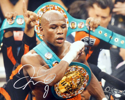 FLOYD MAYWEATHER JR. AUTHENTIC AUTOGRAPHED SIGNED 16X20 PHOTO JSA 178321