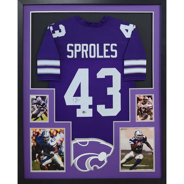 Darren Sproles Autographed Signed Framed Kansas State Jersey BECKETT