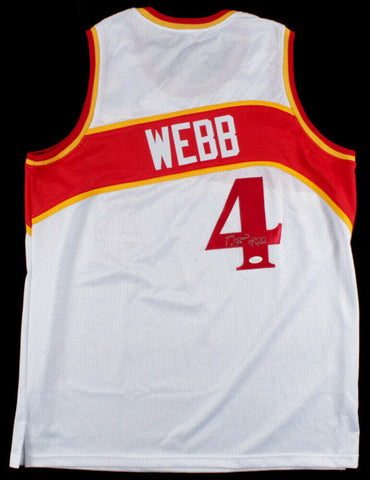 Spud Webb Signed Atlanta Hawks Jersey /1986 Slam Dunk Champion (JSA COA)