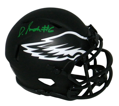 DEVONTA SMITH AUTOGRAPHED PHILADELPHIA EAGLES ECLIPSE SPEED MINI HELMET BECKETT