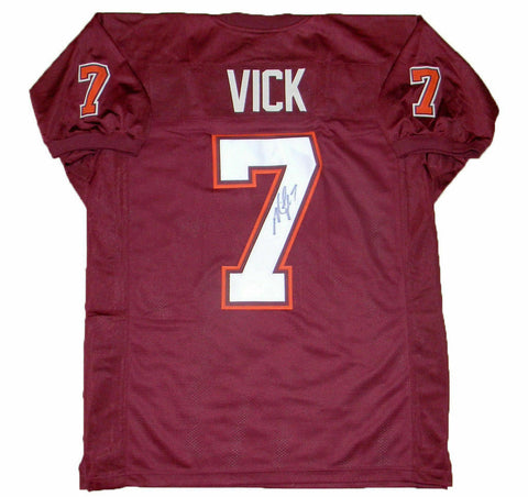 MICHAEL VICK SIGNED AUTOGRAPHED VIRGINIA TECH HOKIES #7 MAROON JERSEY COA