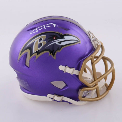 Justin Tucker Signed Baltimore Ravens Mini-Helmet (JSA COA) 5xPro Bowl Kicker