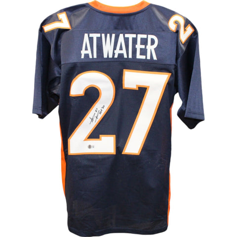 Steve Atwater Autographed/Signed Pro Style XL Blue Jersey HOF Beckett 47532