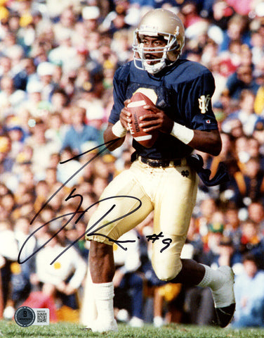 Tony Rice Autographed Notre Dame Fighting Irish 8x10 Photo Beckett 47291