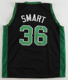 Marcus Smart Signed Boston Celtics Black Jersey Inscribed "DPOY" (Beckett)