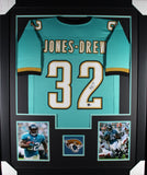 MAURICE JONES-DREW (Jaguars teal TOWER) Signed Auto Framed Jersey Beckett