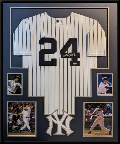 FRAMED NEW YORK YANKEES TINO MARTINEZ AUTOGRAPHED SIGNED JERSEY PSA COA