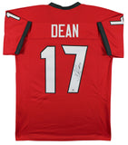 Georgia Nakobe Dean Authentic Signed Red Pro Style Jersey PSA/DNA Itp