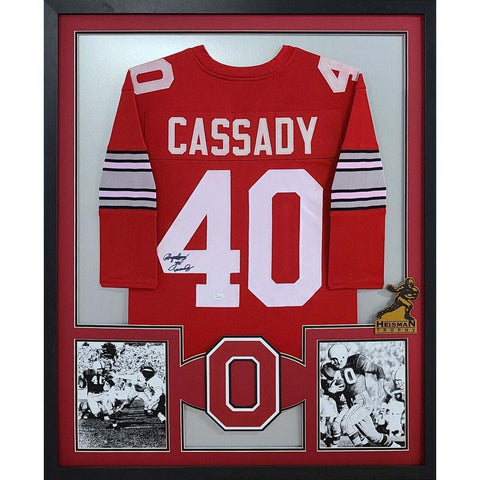 Howard Cassady Autographed Signed Framed Ohio State Heisman OSU Jersey JSA