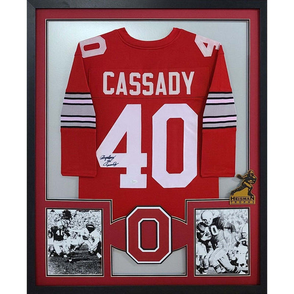 Howard Cassady Autographed Signed Framed Ohio State Heisman OSU Jersey JSA