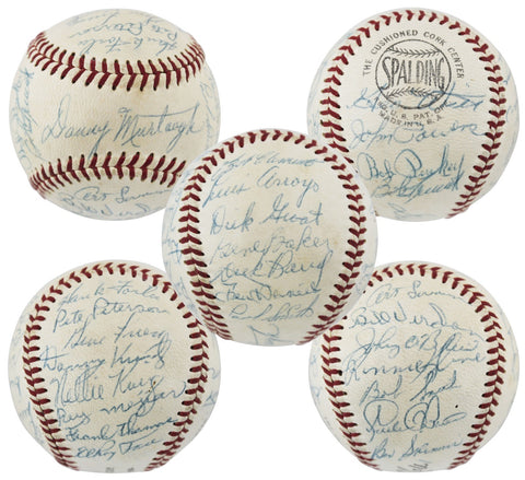 1957 Pirates (27) Clemente, Daniels, Smith, Friend Signed Giles Onl Baseball BAS