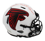 Morten Andersen Signed Atlanta Falcons Speed Authentic Lunar Helmet With 3 Insc