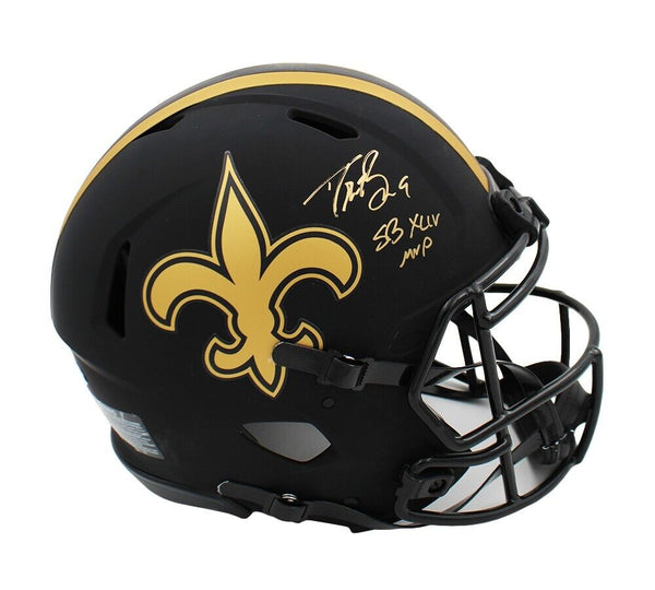 Drew Brees Signed New Orleans Saints Speed Authentic Eclipse Helmet -SB XLIV MVP