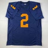 Autographed/Signed Charles Woodson Michigan Blue College Football Jersey JSA COA