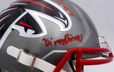 Kyle Pitts Auto Falcons Flash Full Size Helmet Dirty Bird (Smudge) Beckett 25762