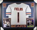 JUSTIN FIELDS (Bears white SKYLINE) Signed Autographed Framed Jersey Beckett