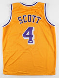 Byron Scott Signed Los Angeles Lakers Yellow Jersey (JSA COA) 3xNBA Champion