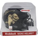 Deion Sanders Signed Colorado Buffaloes Black Chrome Mini Helmet BAS 45415