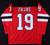 Travis Zajac Signed Devils Jersey (Beckett COA) Veteran New Jersey Center