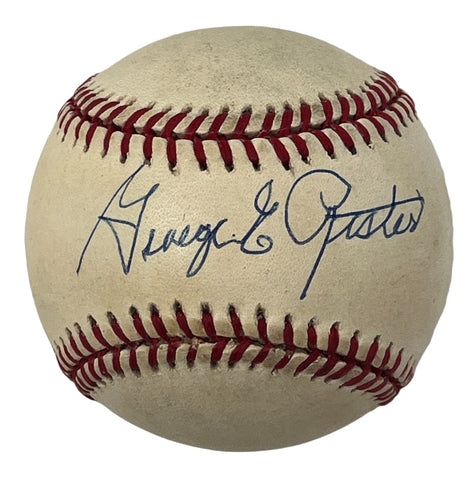 George Pfister Autographed Official National League Dodgers Baseball Beckett