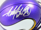 Adrian Peterson Autographed Minnesota Vikings 06-12 TB Mini Helmet-Beckett W *S