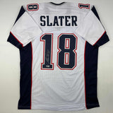 Autographed/Signed Matthew Slater New England White Jersey Beckett BAS COA