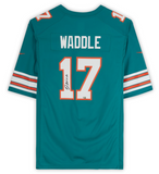 Jaylen Waddle Autographed Miami Dolphins Teal Nike Game Jersey Fanatics