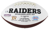 Raiders Michael Mayer Signed White Panel Logo Football W/ Case BAS Witnessed