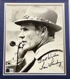 Tom Laundry Autographed Framed 8x10 Photo Cowboys Best Wishes Beckett QR BM37420