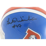 Gerald Willhite Signed Denver Broncos VSR4 TB Replica Mini Helmet BAS 44246