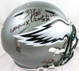 Brian Dawkins Signed Eagles F/S Flash Speed Authentic Helmet w/2 insc.-BAW Holo