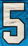 Diontae Johnson Carolina Signed Blue Football Jersey JSA ITP